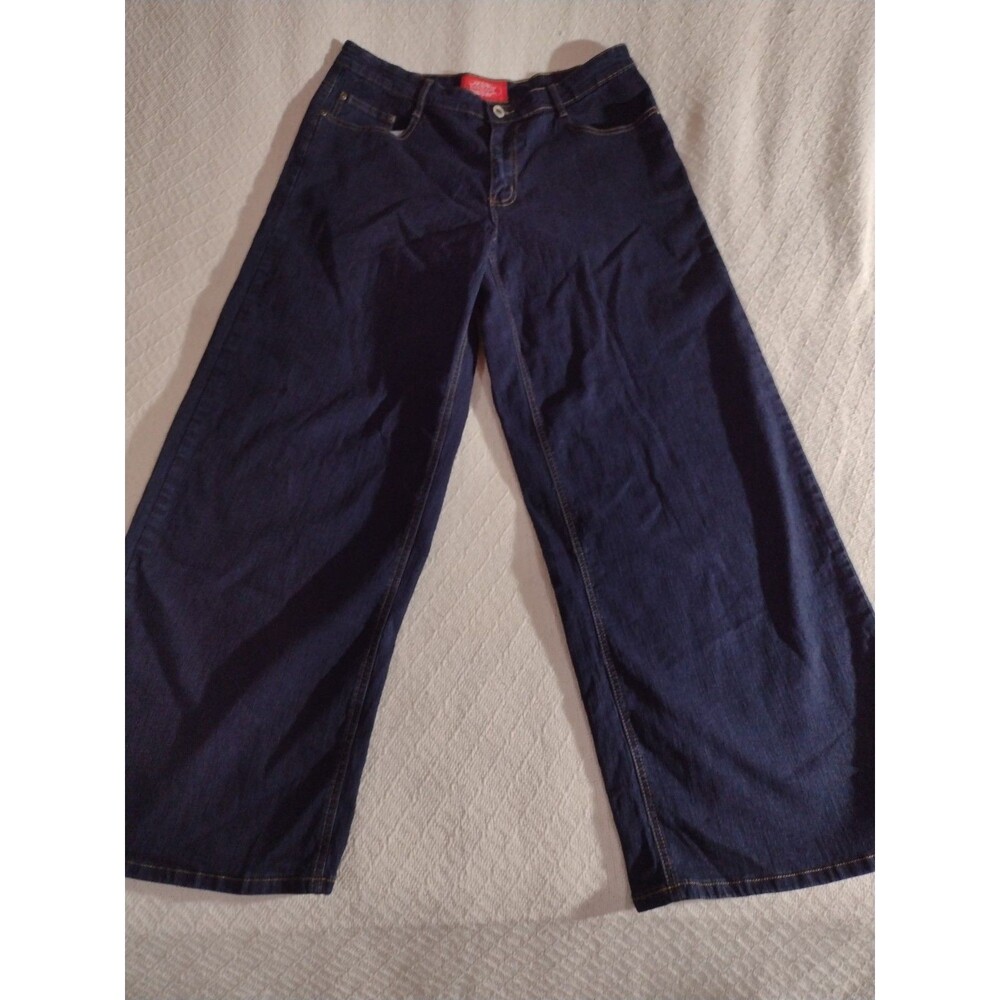 Cos Jeans Dark Wash Size  14w Wide Leg Rn117-517 (389)